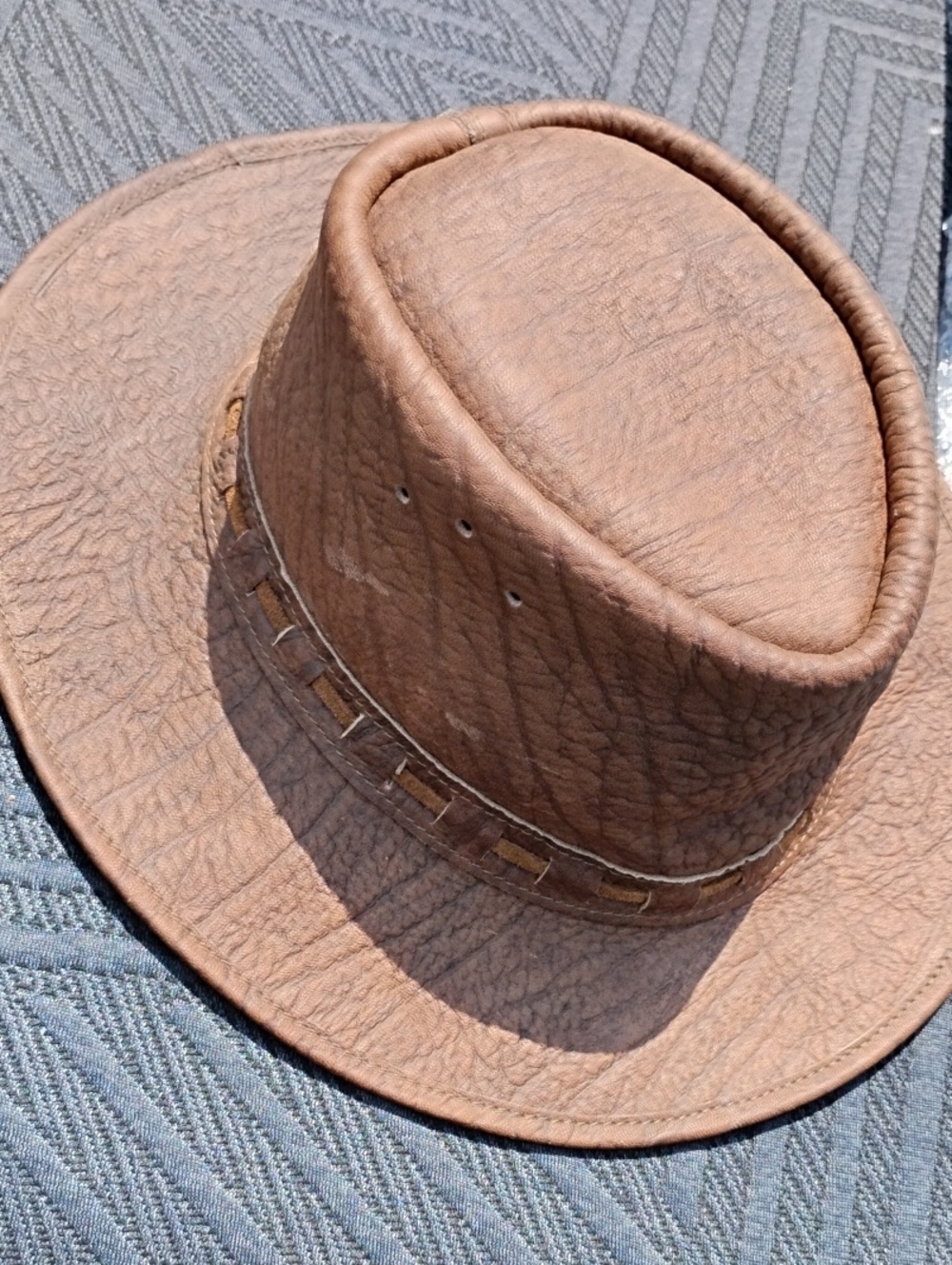 Brown Leather- Outback Hat